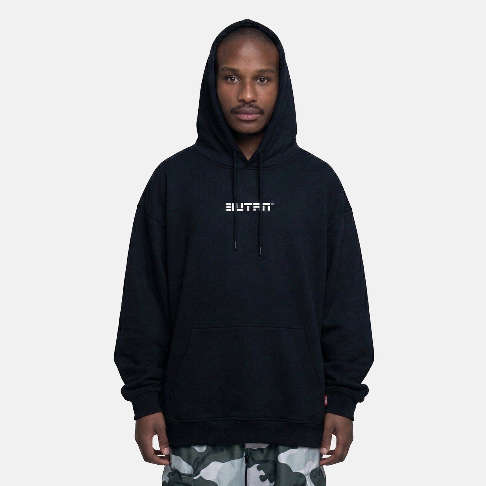 Butan | Aluta Split Mask | Hoodie | Black