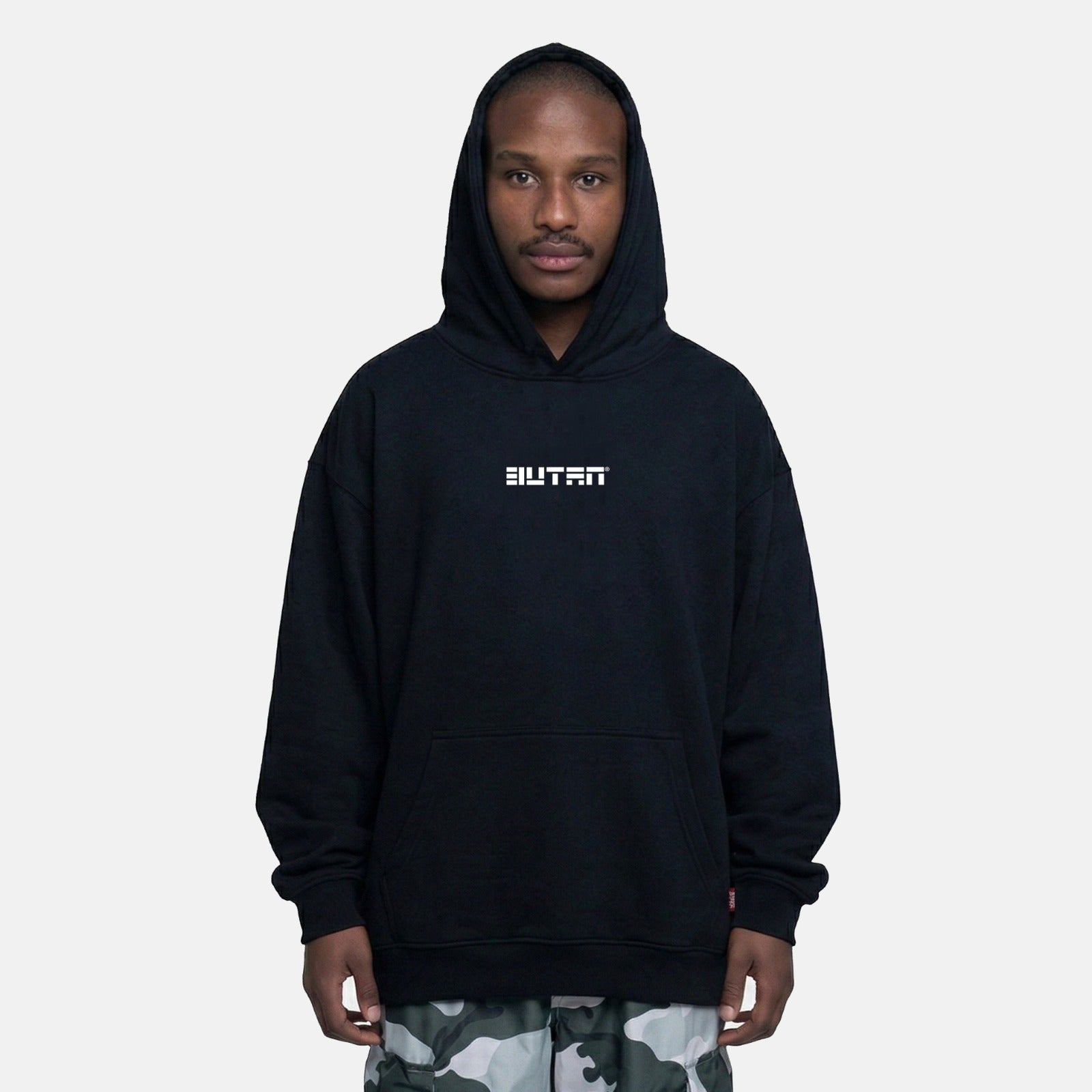 Butan | Aluta Split Mask | Hoodie | Black