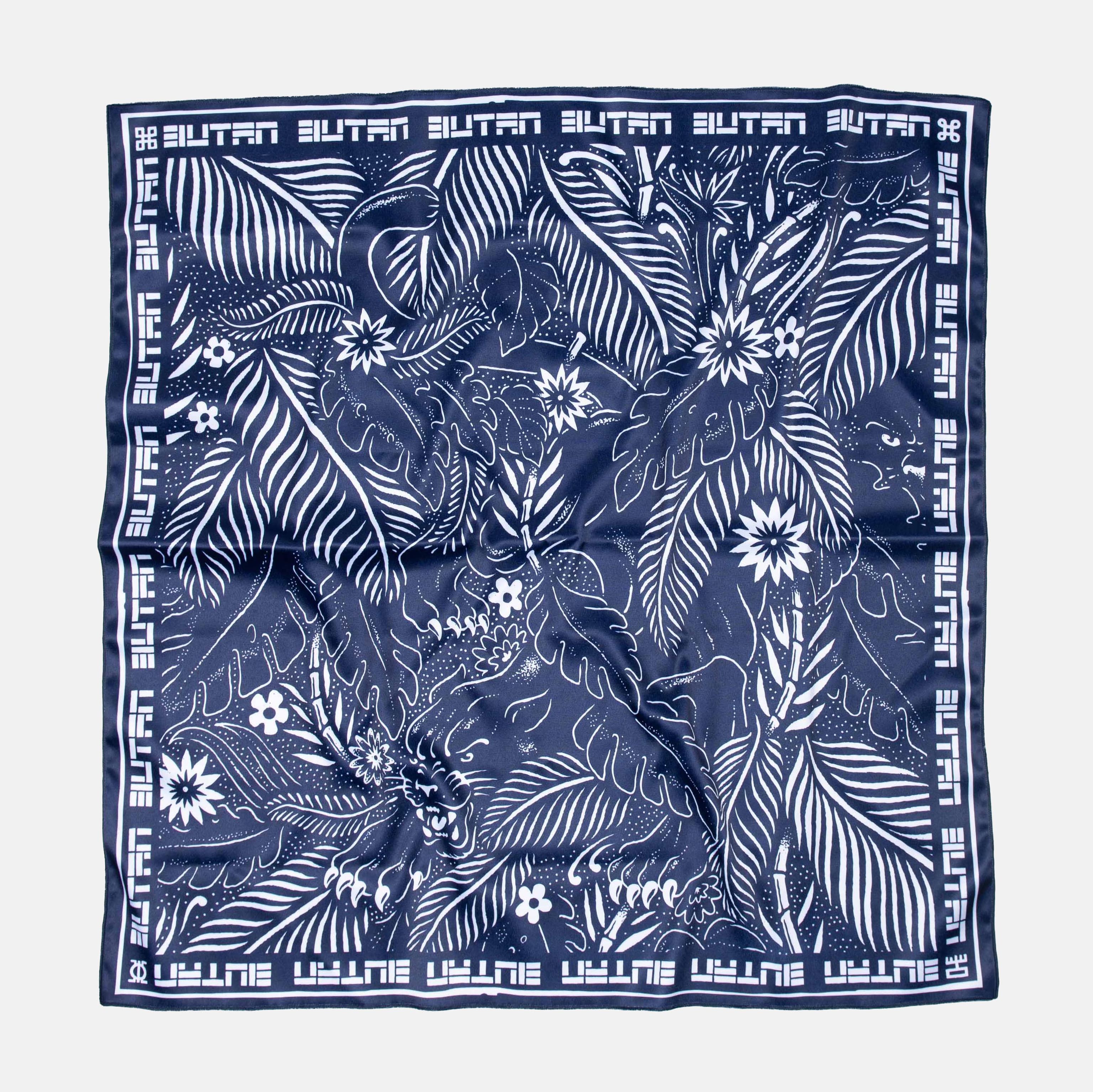 Butan | Hidden Panther | Pattern Print | Satin Scarf