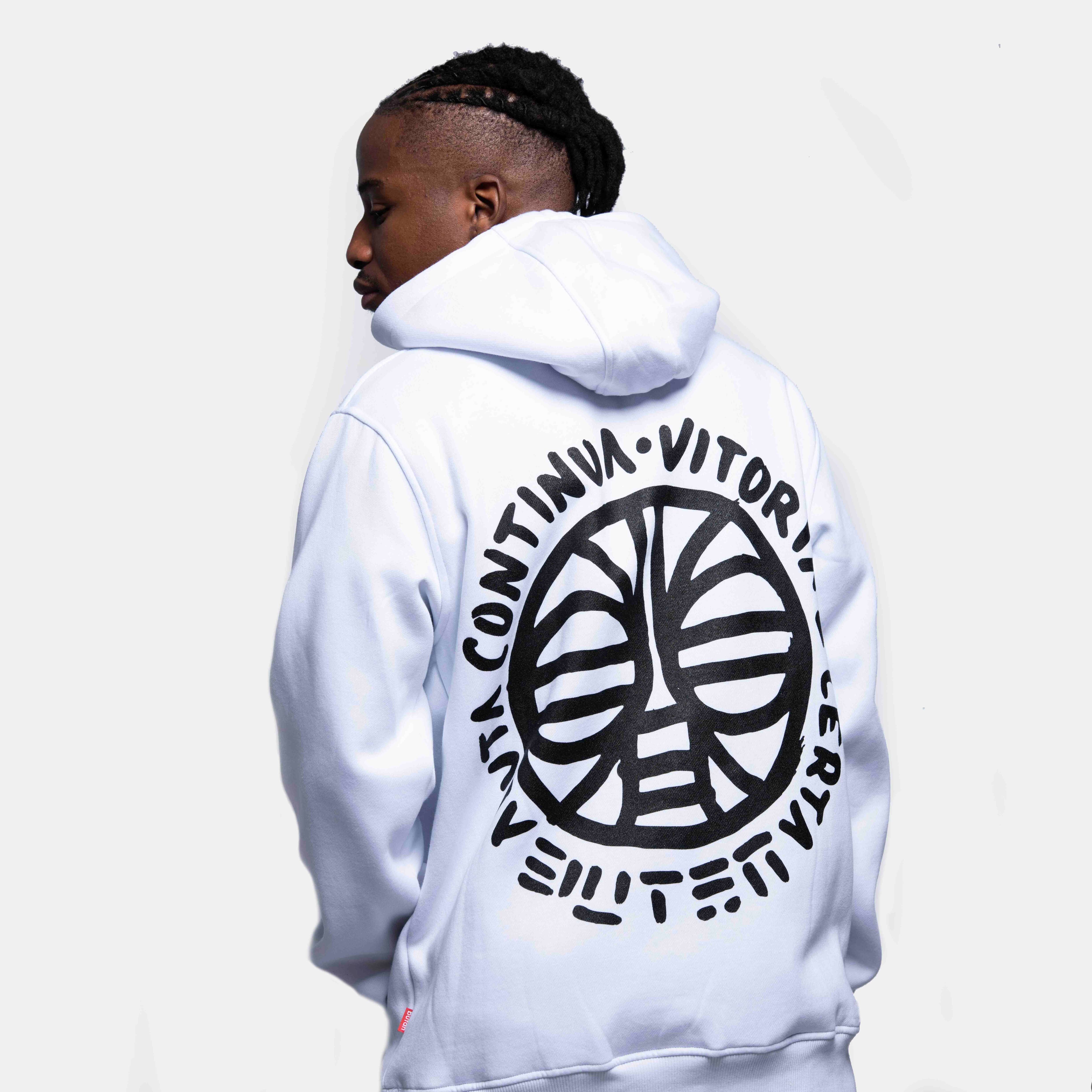 Aluta Painted Mask Hoodie | White - Butan