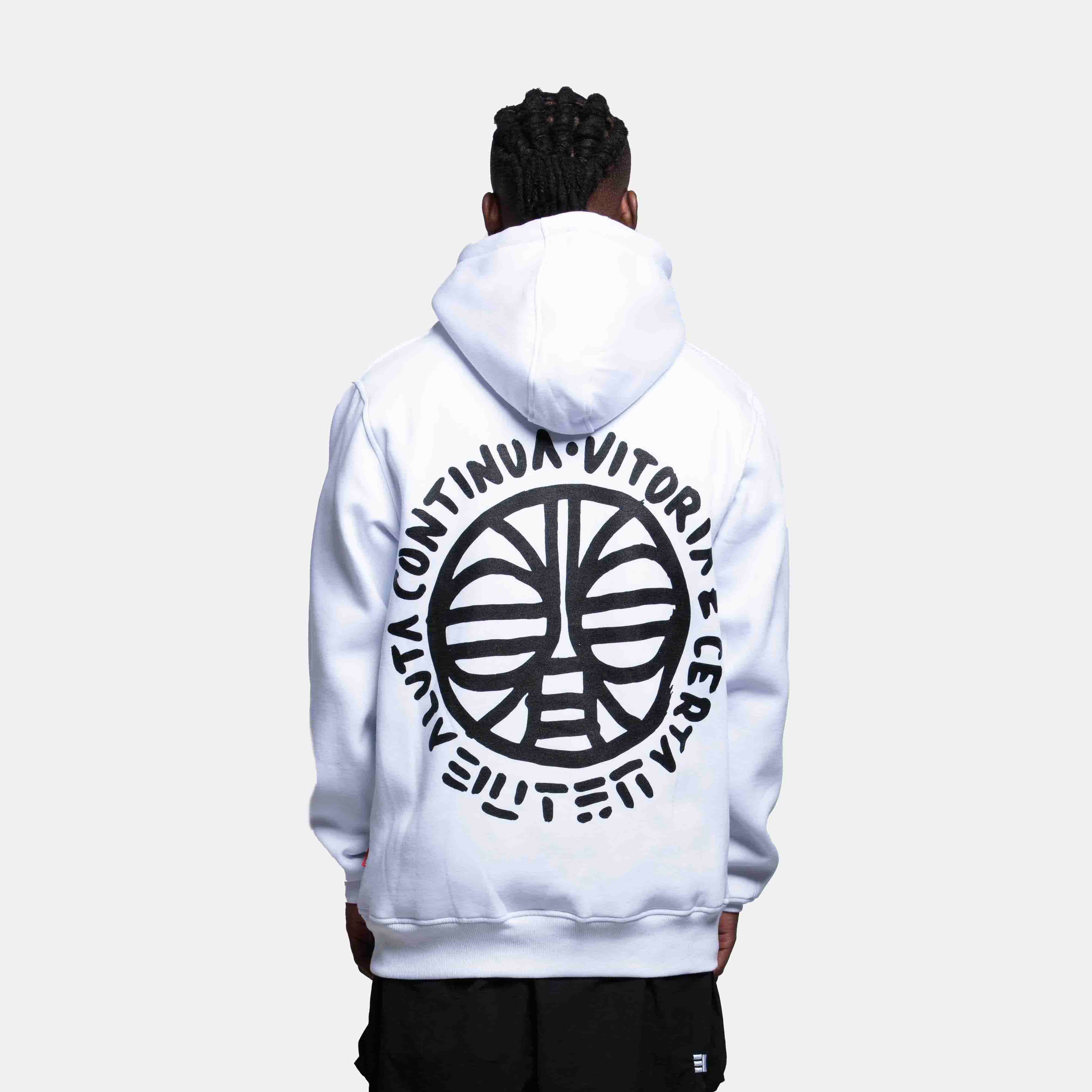 Aluta Painted Mask Hoodie | White - Butan