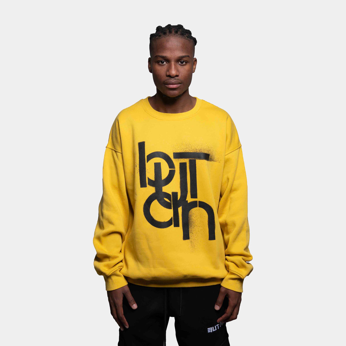 Classic Oversized Connections Crewneck | Mustard