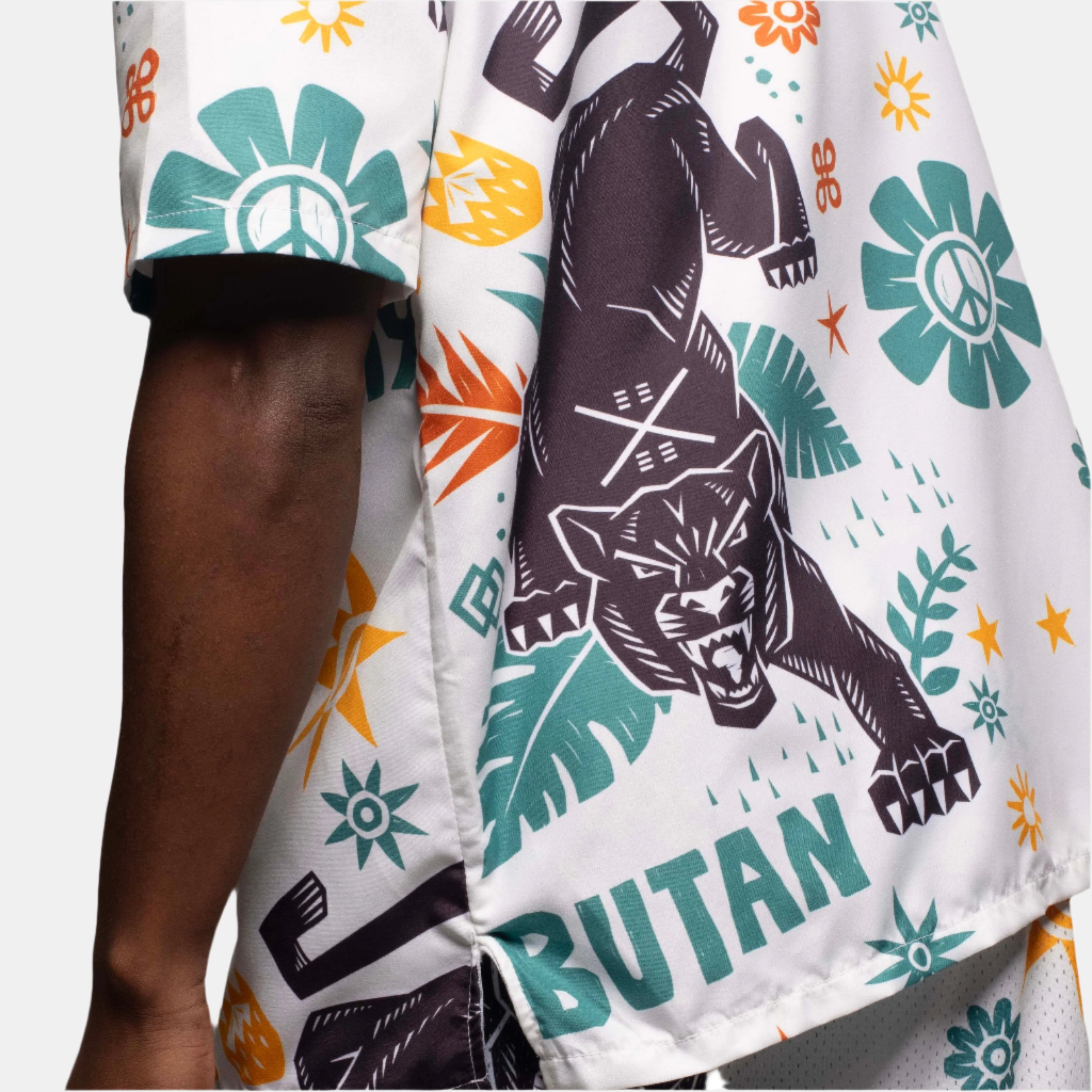 Jungle Cat | Short Sleeve Button Up Shirt | Multi