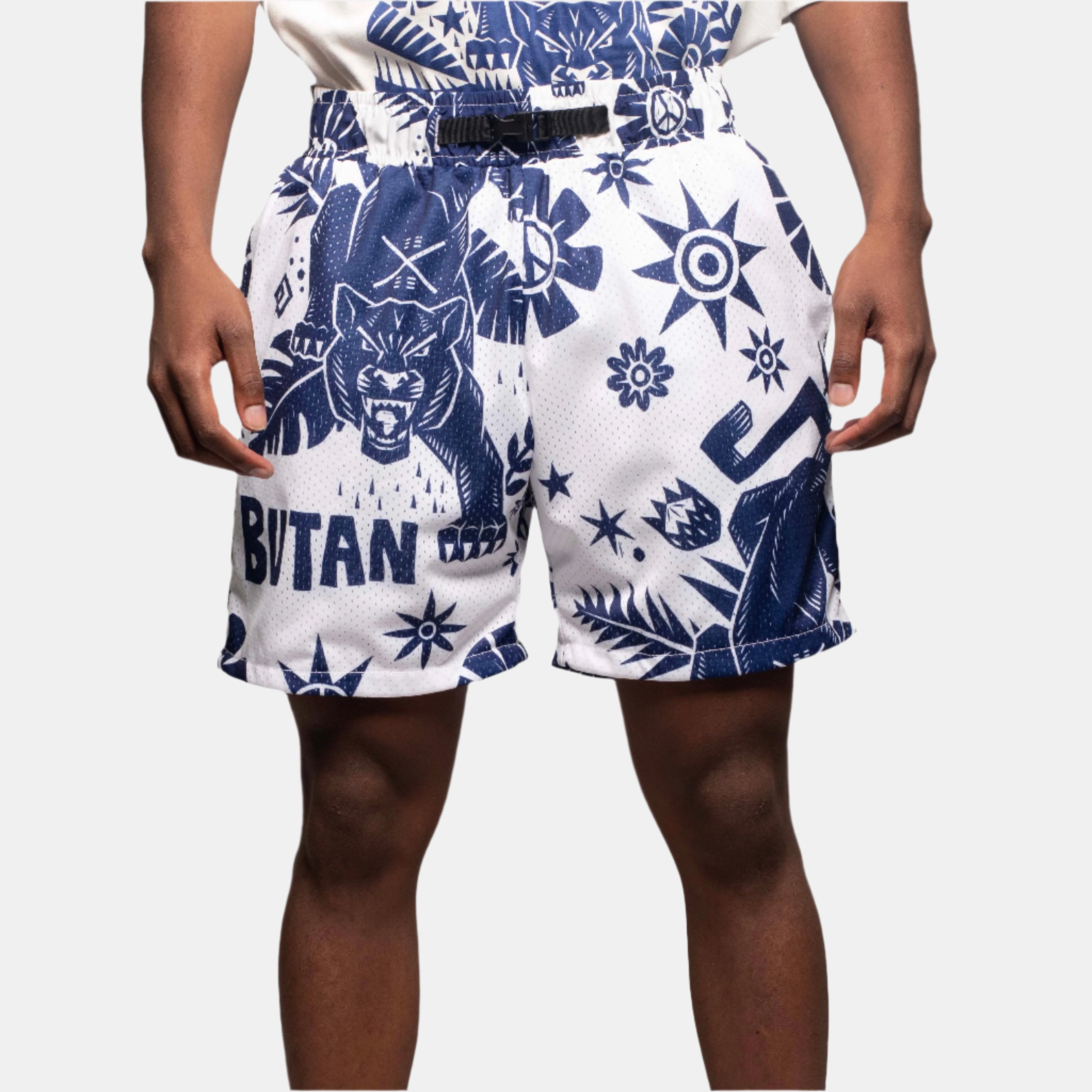 Butan | Jungle Cat | Mesh Shorts | Navy