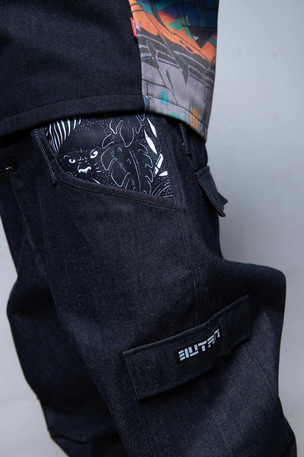 Butan | Hidden Panthers | Denim Cargo Pants