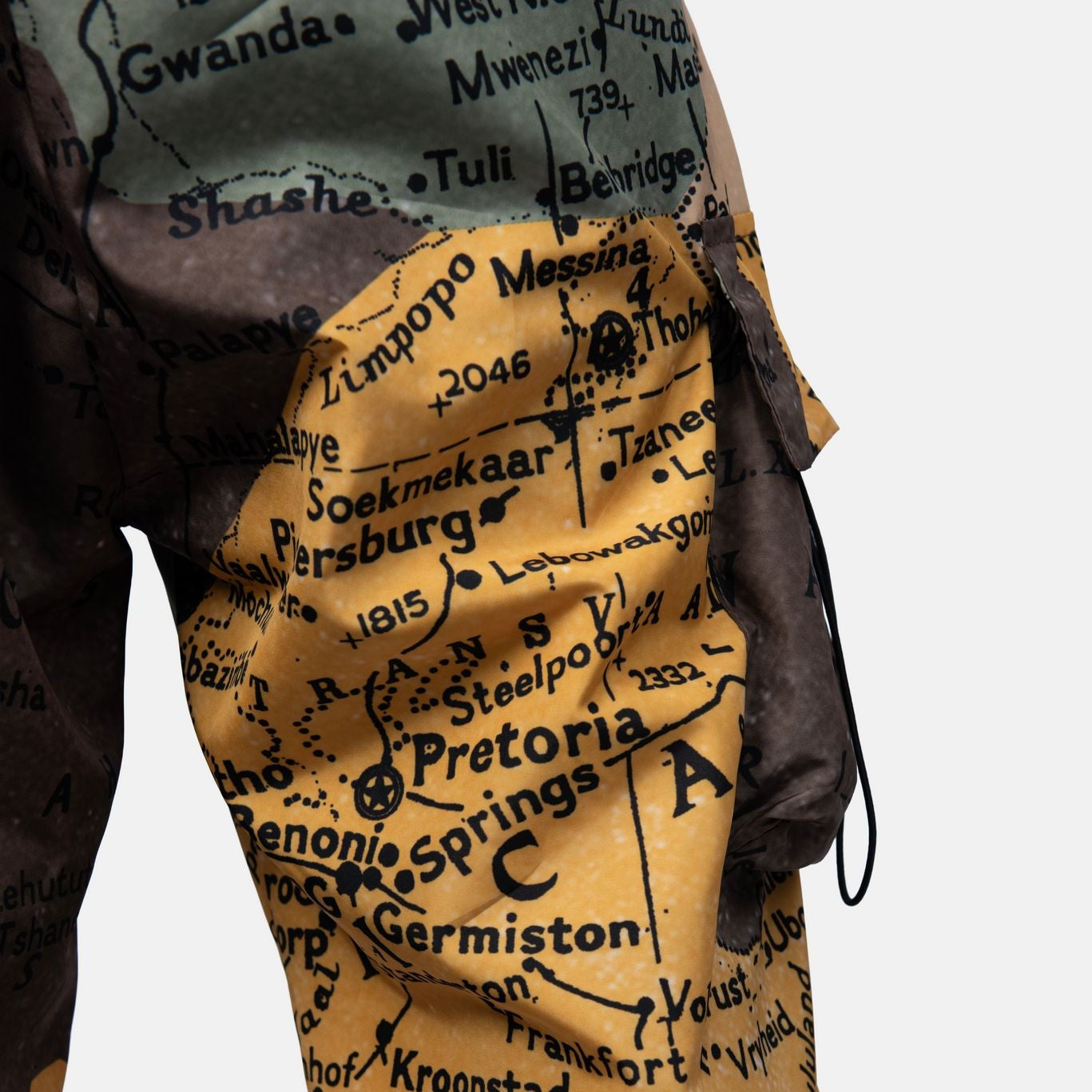 Hoodie with world map design on a plain background