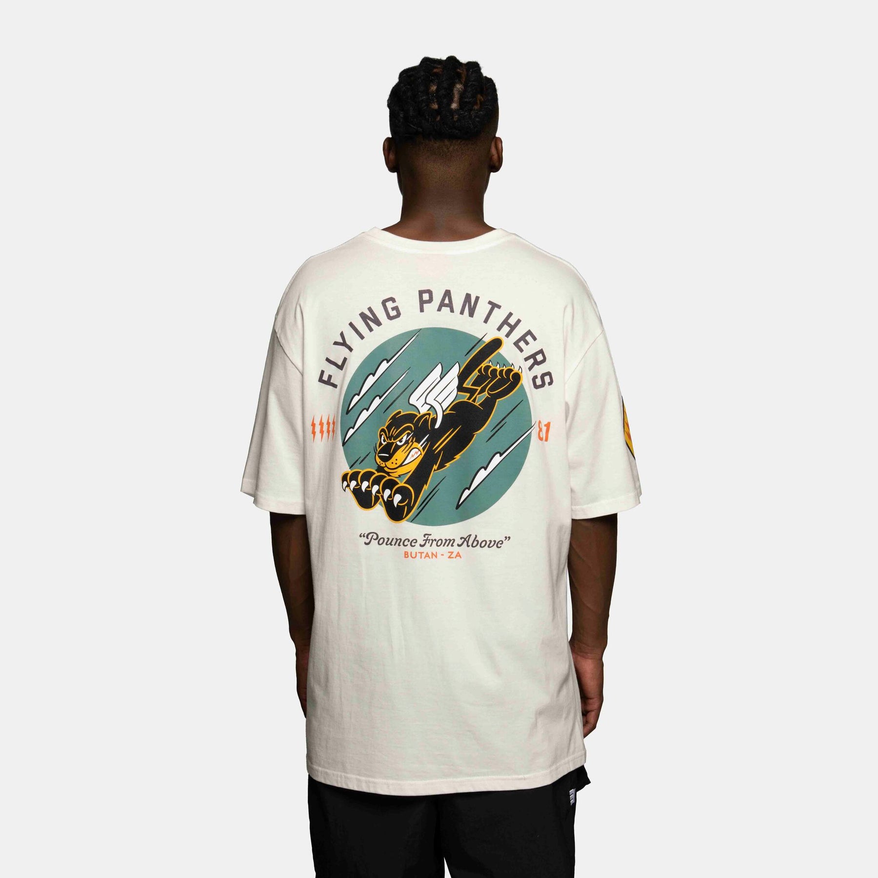 Butan Panthers | Pounce From Above - T-shirt | Off White