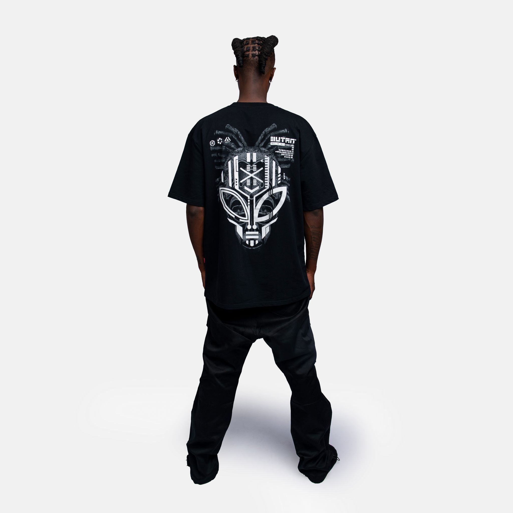 Butan Space Range | Afronaut | Oversized T-shirt in Black