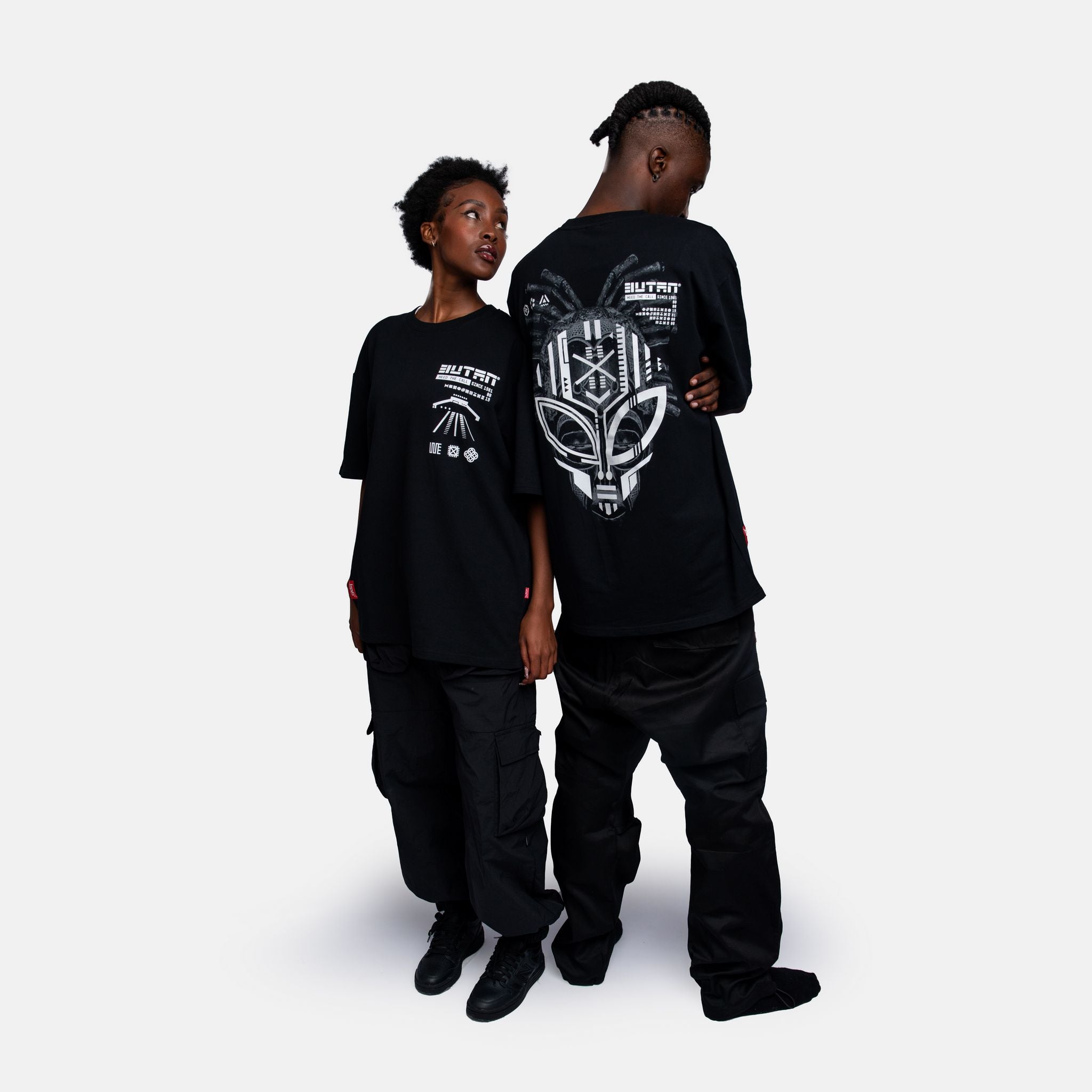 Butan Space Range | Afronaut | Oversized T-shirt in Black