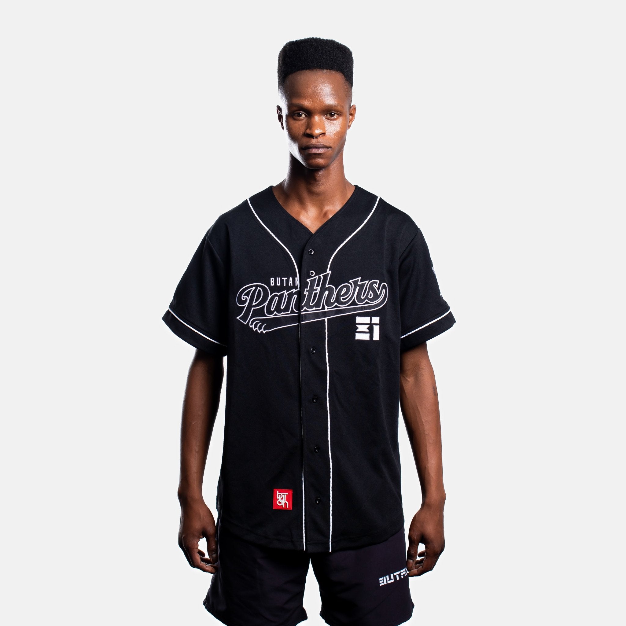 Butan Panthers | Clawed | Baseball Jersey | Black - Butan