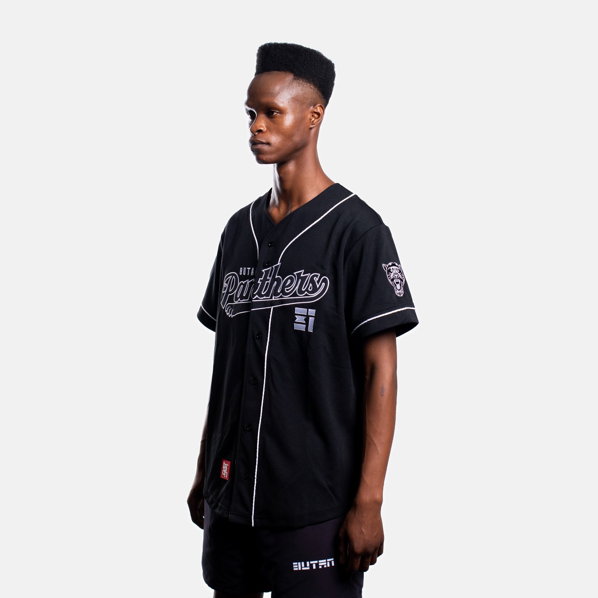 Butan Panthers | Clawed | Baseball Jersey | Black - Butan